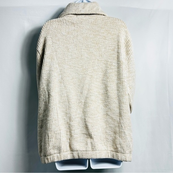 NWT Dylan Los Angeles Cali. Sz L Cream Cloudtip Corduroy Shawl Collar Pullover - Picture 5 of 12